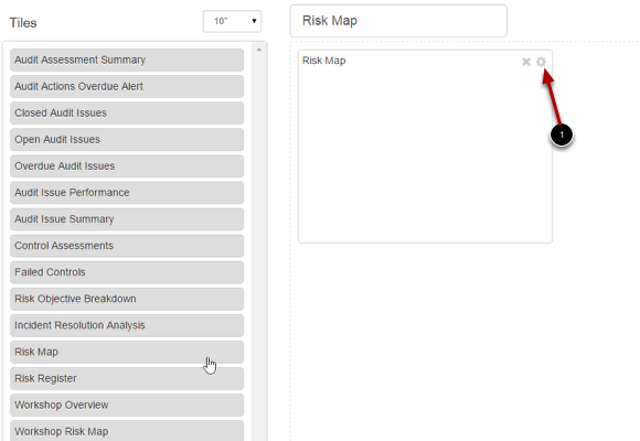 Drag the risk map tile across to the view area